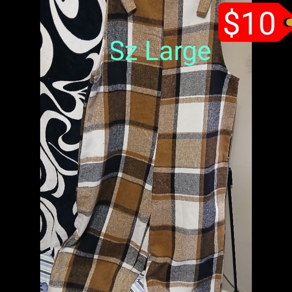 Chic Plaid Women's Jumpsuit in Brown and Black